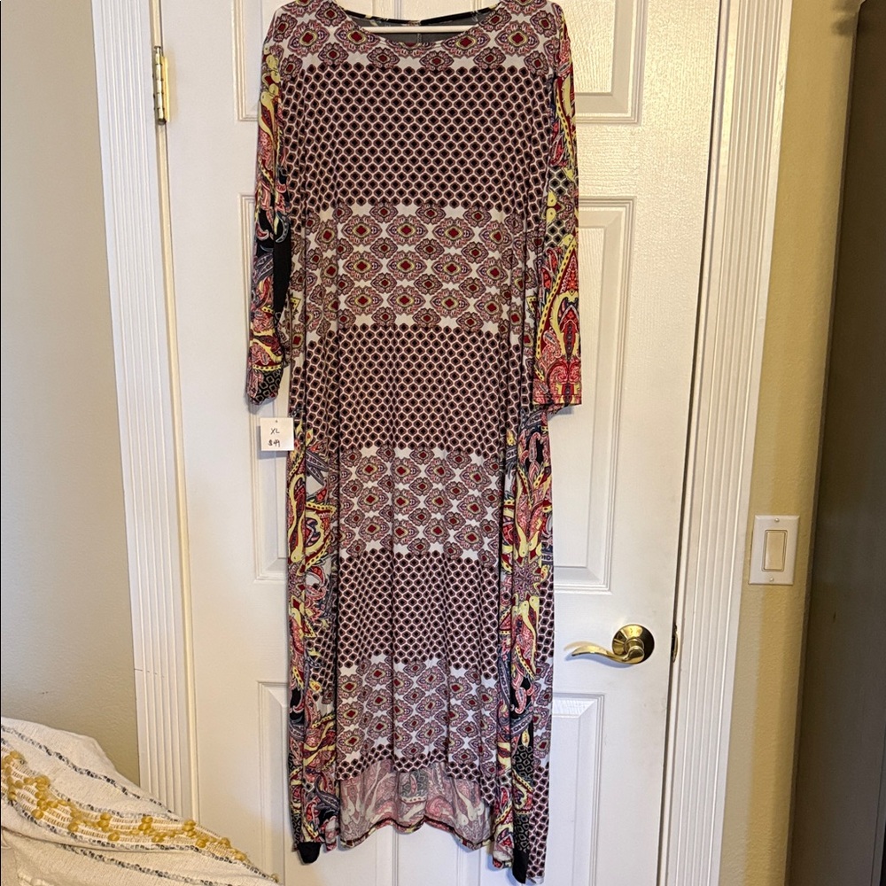 Multicolor Patterned Women's Dress
